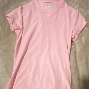 Pink under armour tee